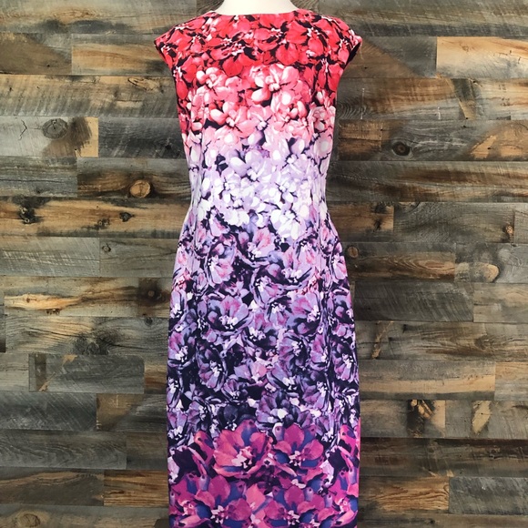 Vince Camuto Floral Sleeveless Dress w/Zipper Back - Picture 2 of 14